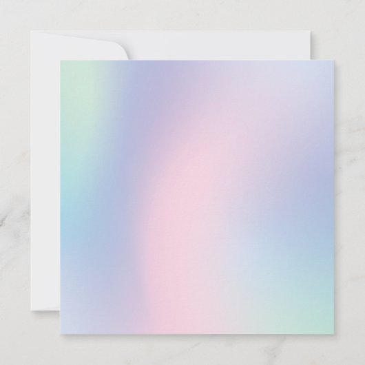 かわいいユニコーン虹の誕生日パーティーキッズ 招待状 (裏面)