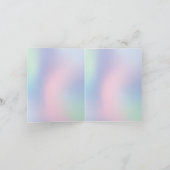 かわいいユニコーン虹の誕生日パーティーキッズ 招待状 (内部)