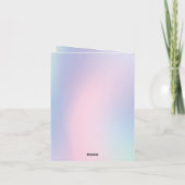 かわいいユニコーン虹の誕生日パーティーキッズ 招待状 (裏面)