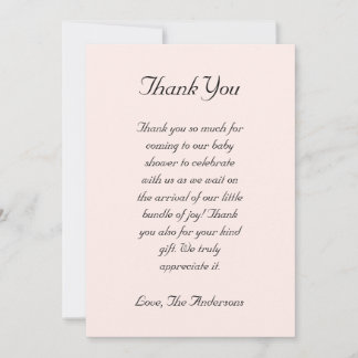 かわいいユニコーン虹の赤ちゃんシャワー サンキューカード