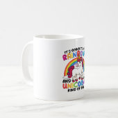 かわいいユニコーン虹面白い コーヒーマグカップ (正面左)