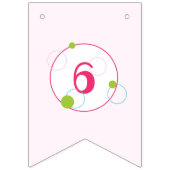 かわいいユニコーン誕生日の年齢バンティングフラグ バンティングフラッグ (第2の旗)