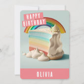 かわいいユニコーン誕生日カード シーズンカード (正面)