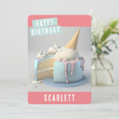 かわいいユニコーン誕生日カード シーズンカード (スタンド正面)