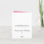 かわいいユニコーン誕生日グリーティングカード カード (裏面)