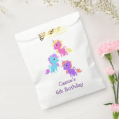 かわいいユニコーン誕生日パーティーの好意バッグ フェイバーバッグ (封をした状態)