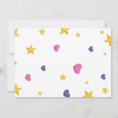 かわいいユニコーン誕生日パーティー 招待状 (裏面)