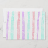 かわいいユニコーン誕生日フローラマジカルユニコーン写真 招待状 (裏面)