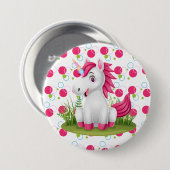 かわいいユニコーン誕生日ボタンの特典 缶バッジ (正面&裏面)