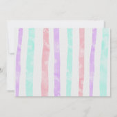 かわいいユニコーン誕生日マジカルユニコーン写真 招待状 (裏面)