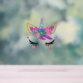 かわいいユニコーン誕生日服 アクリルサイン (ニュートラル)