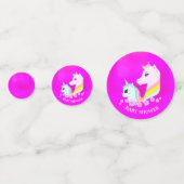 かわいいユニコーン赤ちゃんシャワー コンフェッティ (裏面)