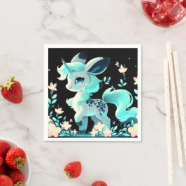 かわいいユニコーン赤ちゃんシャワー スタンダードカクテルナプキン