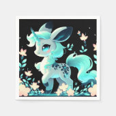 かわいいユニコーン赤ちゃんシャワー スタンダードカクテルナプキン (正面)