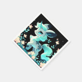 かわいいユニコーン赤ちゃんシャワー スタンダードカクテルナプキン (角)