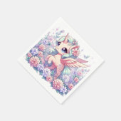 かわいいユニコーン赤ちゃんシャワー スタンダードカクテルナプキン (角)