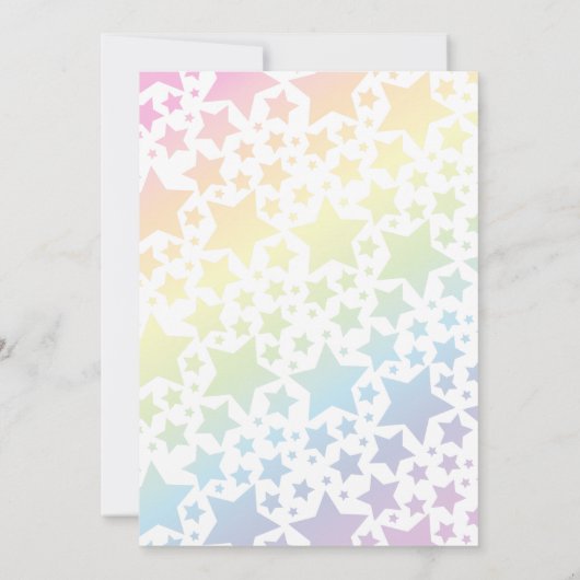 かわいいユニコーン赤ちゃんシャワー 招待状 (裏面)