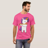かわいいユニコーン遊の笛 Tシャツ (正面フル)