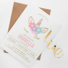 かわいいユニコーン顔ガールズバースデーパーティー