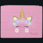 かわいいユニコーン顔マジカル iPadスマートカバー<br><div class="desc">愛らしい魔法のユニコーン。洗練エレガントされたデザイン。</div>