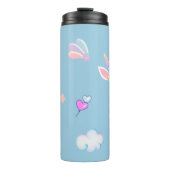 かわいいユニコーン顔レインボーグラデーション誕生日パーティー タンブラー (正面)