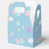 かわいいユニコーン顔レインボーグラデーション誕生日パーティー フェイバーボックス (オープン)