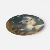 かわいいユニコーン飛んでいるリトルポニー紙プレート ペーパープレート (アングル)