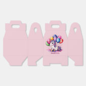 かわいいユニコーン魔法の王女のガーリー誕生日の子供 フェイバーボックス (見開き)