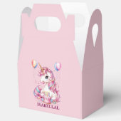 かわいいユニコーン魔法の王女のガーリー誕生日の子供 フェイバーボックス (見開き)