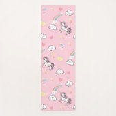 かわいいユニコーン魔法の王女のガーリー誕生日の子供 ヨガマット (正面)