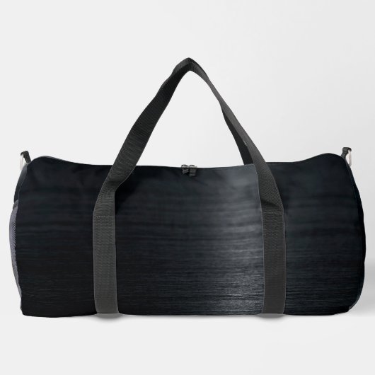 かわいいユニコーン黒グリッター誕生日モノグラムスリング ダッフルバッグ (裏面)