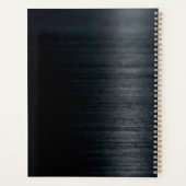 かわいいユニコーン黒グリッター誕生日モノグラム プランナー手帳 (裏面)