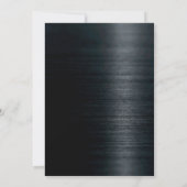 かわいいユニコーン黒グリッター誕生日モノグラム 招待状 (裏面)