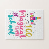 かわいいユニコーン100の魔法日校 ジグソーパズル (横)