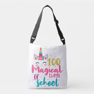 かわいいユニコーン100魔法の学校の日 クロスボディバッグ