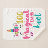 かわいいユニコーン100魔法の学校の日 シェルパブランケット (正面(横))