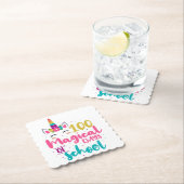 かわいいユニコーン100魔法の学校の日 ペーパーコースター (インサイチュ)