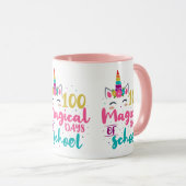 かわいいユニコーン100魔法の学校の日 マグカップ (正面右)