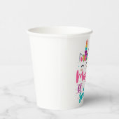 かわいいユニコーン100魔法の学校の日 紙コップ (右)