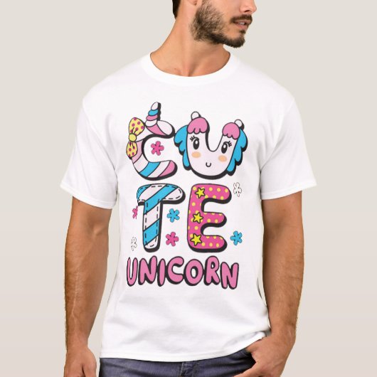 かわいいユニコーン3 Tシャツ (正面)