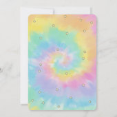 かわいいユニコーン,クラウド,スター絞り染め赤ちゃんシャワー 招待状 (裏面)