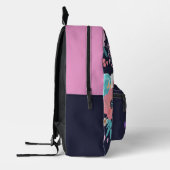 かわいいユニコーン、グリッターレインボー名前をカスタムするリュックサック プリントバックパック (左)