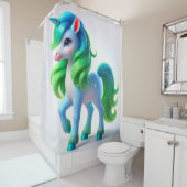 かわいいユニコーン シャワーカーテン (インサイチュ)