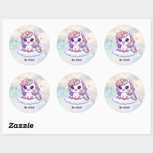 かわいいユニコーン ステッカー シート (シート)