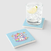 かわいいユニコーン ストーンコースター (横)