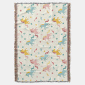 かわいいユニコーン スローブランケット (正面縦)