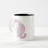 かわいいユニコーン ツートーンマグカップ (正面左)