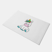 かわいいユニコーン ドアマット (アングル)
