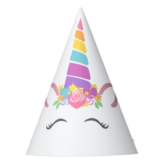 かわいいユニコーン パーティーハット (正面)