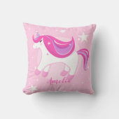 かわいいユニコーン |ピパーソナライズされたンク装飾用クッション🦄 クッション (正面)